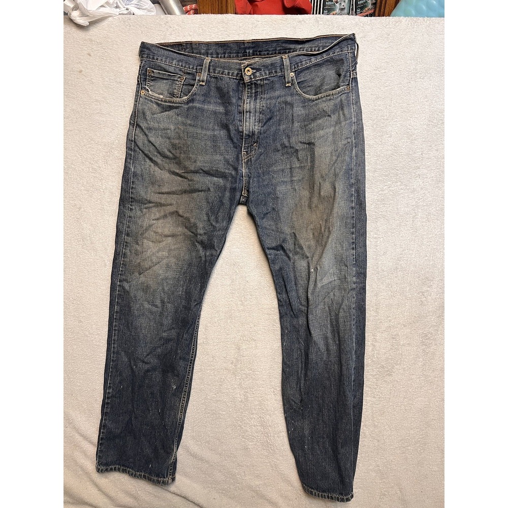 Levis 569 Loose Straight Leg Blue Denim Jeans Mens‎ 38x34 C1000 B801